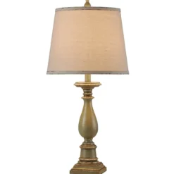 Table Lamps-Kirkland's Home Green French Country Table Lamp Ivory