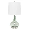 Table Lamps-Kirkland's Home Green Glass Ripple Table Lamp White