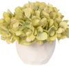 Arrangements & Greenery-Kirkland's Home Green Hydrangea Arrangement In Geometric Bowl Green/White