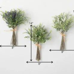 Stems & Bouquets-Kirkland's Home Green Lavender Herb Bundles, Set Of 3 Green/Purple
