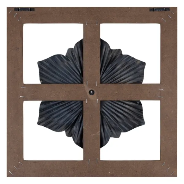 Wall Plaques-Kirkland's Home Green Metal Flower Wood Frame Wall Sculpture Green/Brown
