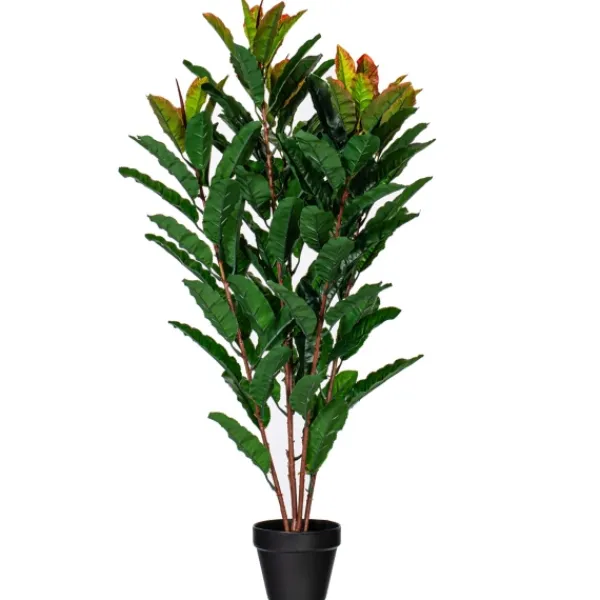 Trees & Topiaries-Kirkland's Home Green Myrtle Tree In Black Planter