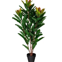 Trees & Topiaries-Kirkland's Home Green Myrtle Tree In Black Planter