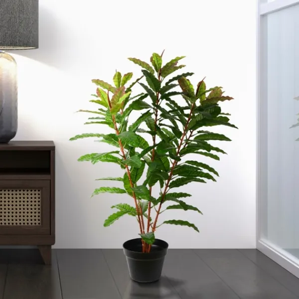 Trees & Topiaries-Kirkland's Home Green Myrtle Tree In Black Planter