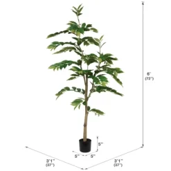 Trees & Topiaries-Kirkland's Home Green Nandina Tree In Black Planter