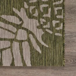 Outdoor Rugs-Kirkland's Home Green Pineapple Outdoor Area Rug, 7X9 Green/Gray