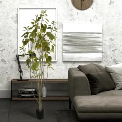 Trees & Topiaries-Kirkland's Home Green Potted Cotinus Coggygria Tree, 6 Ft.