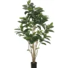 Trees & Topiaries-Kirkland's Home Green Rubber Tree, 6 Ft.