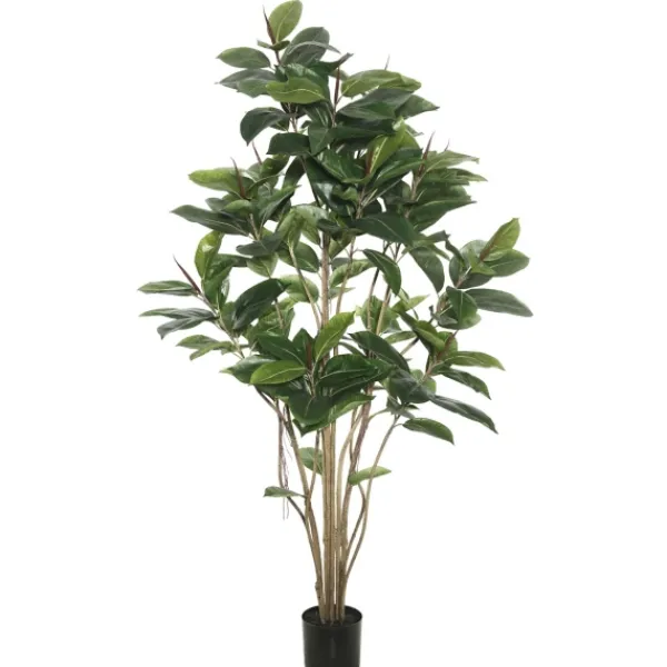 Trees & Topiaries-Kirkland's Home Green Rubber Tree, 6 Ft.