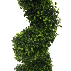 Trees & Topiaries-Kirkland's Home Green Spiral Boxwood Potted Topiary, 3 Ft.