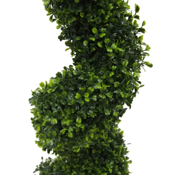 Trees & Topiaries-Kirkland's Home Green Spiral Boxwood Potted Topiary, 3 Ft.