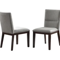Dining Chairs-Kirkland's Home Greige And Walnut Dining Chairs, Set Of 2 Tan/Gray