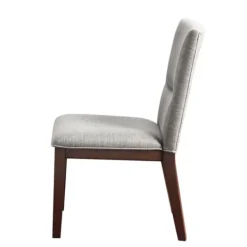 Dining Chairs-Kirkland's Home Greige And Walnut Dining Chairs, Set Of 2 Tan/Gray