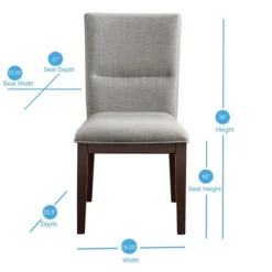 Dining Chairs-Kirkland's Home Greige And Walnut Dining Chairs, Set Of 2 Tan/Gray