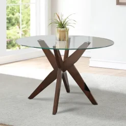 Dining Sets-Kirkland's Home Greige And Walnut 5-Pc. Dining Set Brown/Gray/Tan
