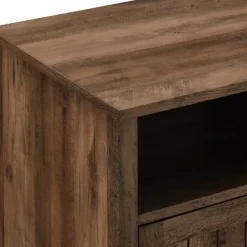 Accent & End Tables-Kirkland's Home Grooved Door Barnwood Side Table Brown