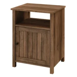 Accent & End Tables-Kirkland's Home Grooved Door Barnwood Side Table Brown
