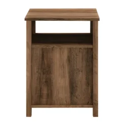 Accent & End Tables-Kirkland's Home Grooved Door Barnwood Side Table Brown