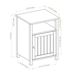 Accent & End Tables-Kirkland's Home Grooved Door Barnwood Side Table Brown