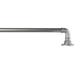 Curtain Rods & Hardware-Kirkland's Home Gunmetal Hyde Wrap Around Curtain Rod, 120 In.