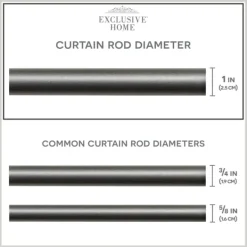 Curtain Rods & Hardware-Kirkland's Home Gunmetal Hyde Wrap Around Curtain Rod, 120 In.