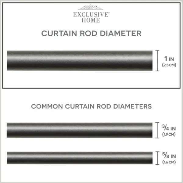 Curtain Rods & Hardware-Kirkland's Home Gunmetal Hyde Wrap Around Curtain Rod, 120 In.
