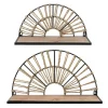 Shelves-Kirkland's Home Half-Moon Woven Seagrass Wall Shelf, Set Of 2