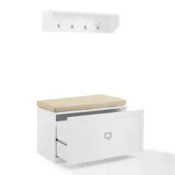 Entryway Furniture-Kirkland's Home Halie Modern Upholstered 2-Pc. Hall Tree Set