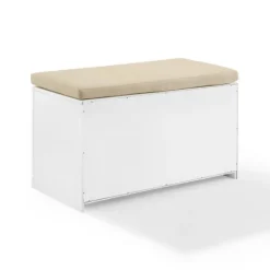 Entryway Furniture-Kirkland's Home Halie Modern Upholstered Storage Bench