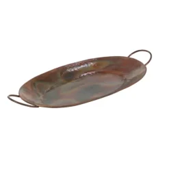 Decorative Trays-Kirkland's Home Hammered Copper 3-Pc. Iridescent Tray Set Brown