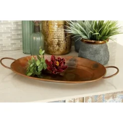 Decorative Trays-Kirkland's Home Hammered Copper 3-Pc. Iridescent Tray Set Brown