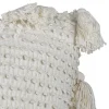 Pillows-Kirkland's Home Hand Woven Knot Pillow With Tassels, 24 In. White