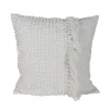 Pillows-Kirkland's Home Hand Woven Pulled Knot Pillow White