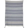 Blankets & Throws-Kirkland's Home Hand Woven Striped Throw Blanket Blue