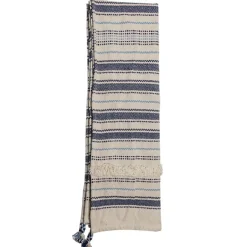 Blankets & Throws-Kirkland's Home Hand Woven Striped Throw Blanket Blue