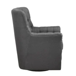 Accent Chairs-Kirkland's Home Hand-Tufted Swivel Glider Accent Chair Gray