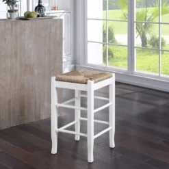 Bar Stools & Counter Height Stools-Kirkland's Home Handwoven Counter Stool White