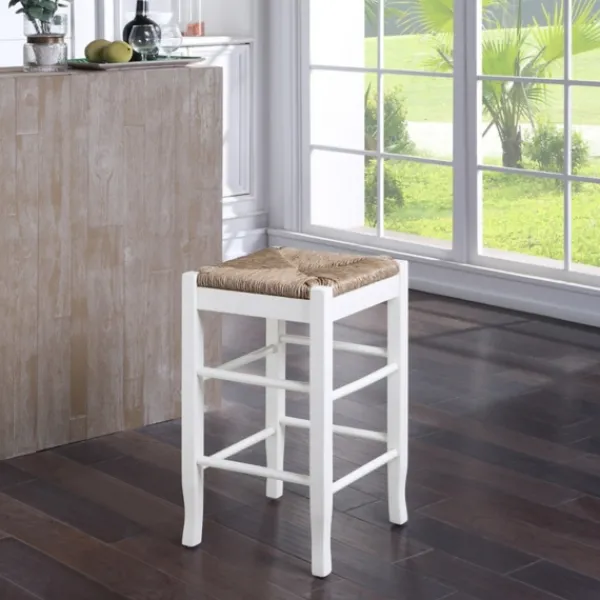 Bar Stools & Counter Height Stools-Kirkland's Home Handwoven Counter Stool White