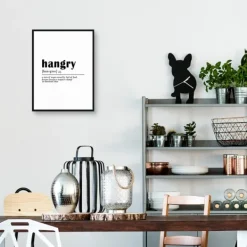 Wall Quotes & Signs-Kirkland's Home Hangry Definition Canvas Art Print White/Black