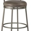 Bar Stools & Counter Height Stools-Kirkland's Home Hanover Swivel Pewter Garden Lattice Counter Stool Brown