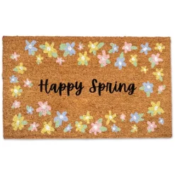 Doormats-Kirkland's Home Happy Spring Floral Doormat Brown/Multi