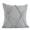 Pillows-Kirkland's Home Harbor Tufted Diamond Pillow, 18 In. Gray