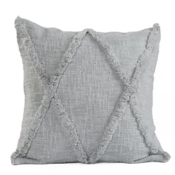 Pillows-Kirkland's Home Harbor Tufted Diamond Pillow, 18 In. Gray