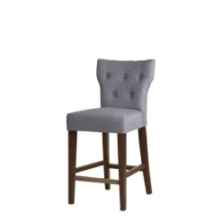 Bar Stools & Counter Height Stools-Kirkland's Home Harrison Tufted Counter Stool Gray
