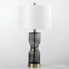 Table Lamps-Kirkland's Home Hayley Smoke Hourglass Table Lamp White