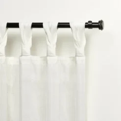 Curtains & Drapes-Kirkland's Home Hazel Sheer Braid 2-Pc. Curtain Panel Set, 96 In. White