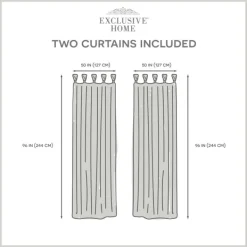 Curtains & Drapes-Kirkland's Home Hazel Sheer Braid 2-Pc. Curtain Panel Set, 96 In. White