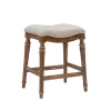 Bar Stools & Counter Height Stools-Kirkland's Home Hazelnut Upholstered Curved Seat Counter Stool Gray