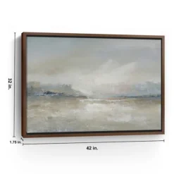 Framed Art-Kirkland's Home Hazy Horizon Framed Canvas Art Print Tan/Gray