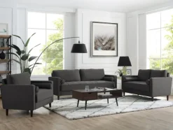 Sofas & Loveseats-Kirkland's Home Heather Chelsea Modern Sofa Gray